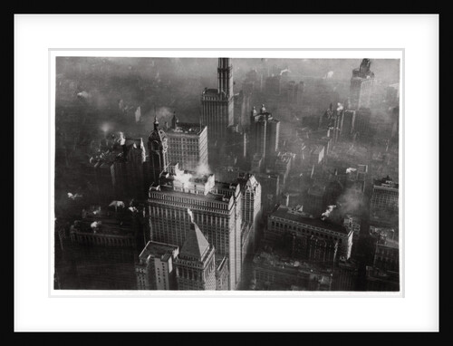 Aerial view of  Manhattan, New York City, USA, from a Zeppelin by Anonymous