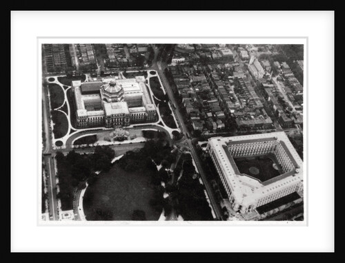 Aerial view of the Library of Congress, Washington DC, USA, from a Zeppelin by Anonymous