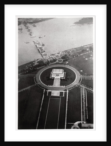 Aerial view of the Lincoln Memorial, Washington DC, USA, from a Zeppelin by Anonymous