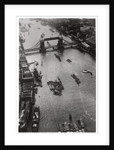Aerial view of Tower Bridge, London, from a Zeppelin by Anonymous