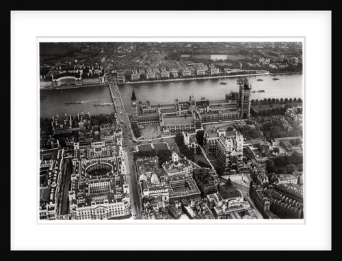 Aerial view of Westminster, London, from a Zeppelin by Anonymous