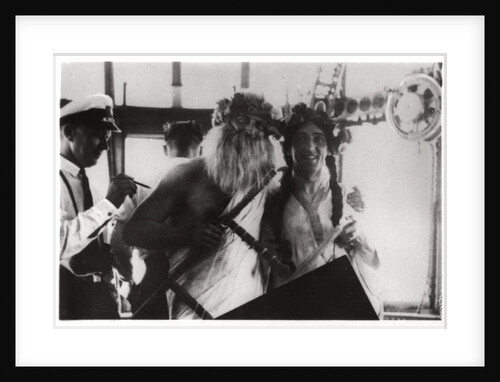 Ceremony celebrating the crossing of the equator on board the airship 'Graf Zeppelin' by Anonymous