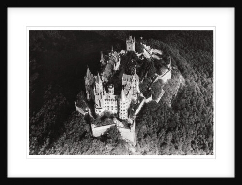 Aerial view of Hohenzollern Castle, Baden-Wurttemberg, Germany, from a Zeppelin by Anonymous