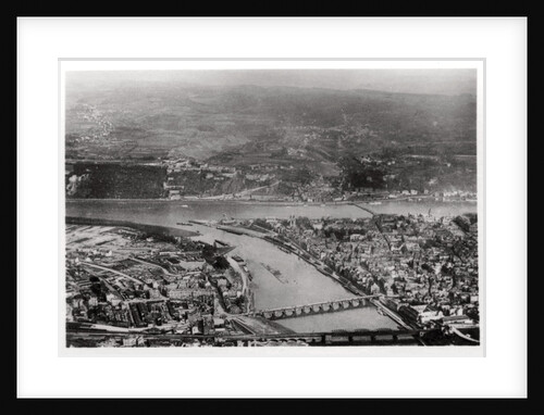Aerial view of Koblenz, Rhine-Palantinate, Germany, from a Zeppelin by Anonymous