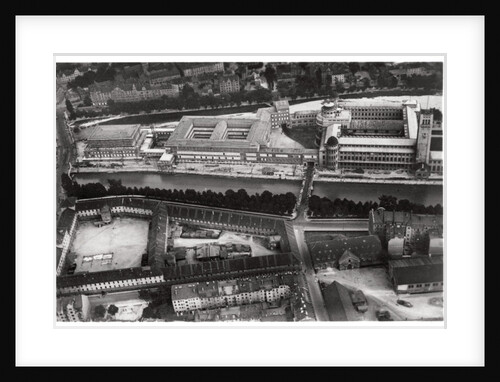 Aerial view of the Deutsches Museum, Munich, Germany, from a Zeppelin by Anonymous
