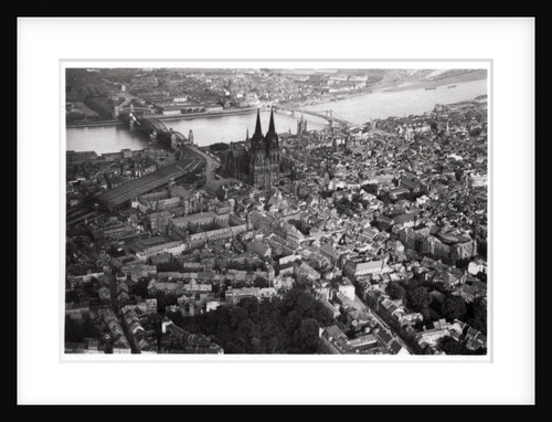 Aerial view of Cologne, North Rhine-Westphalia, Germany, from a Zeppelin by Anonymous