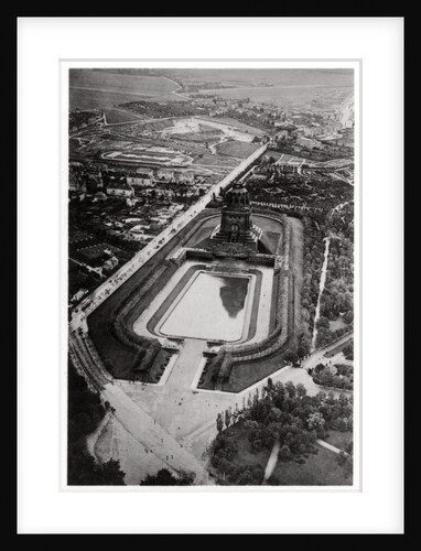 Aerial view of Volkerschlachtdenkmal, Leipzig, Germany, from a Zeppelin by Anonymous