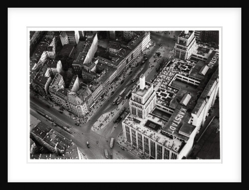 Aerial view of Hermannplatz, Berlin Neukoelln, Germany, from a Zeppelin by Anonymous