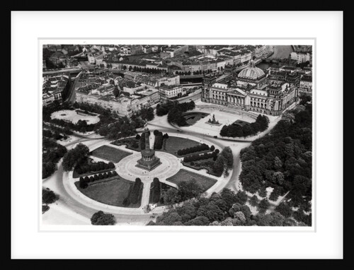 An aerial view of the Konigsplatz, Munich, Germany, from a Zeppelin by Anonymous