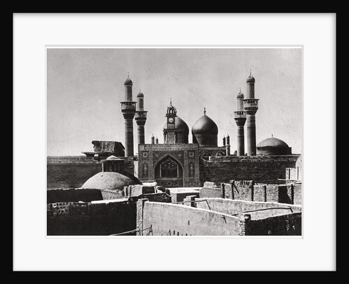 The golden domes and minarets of the al-Kadhimiya Mosque, Baghdad, Iraq by A Kerim