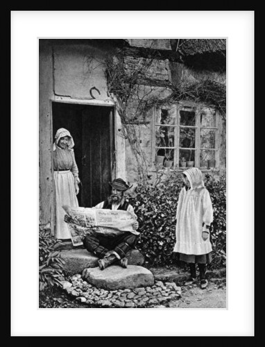A man reading The Daily Mail, Shropshire by AW Cutler