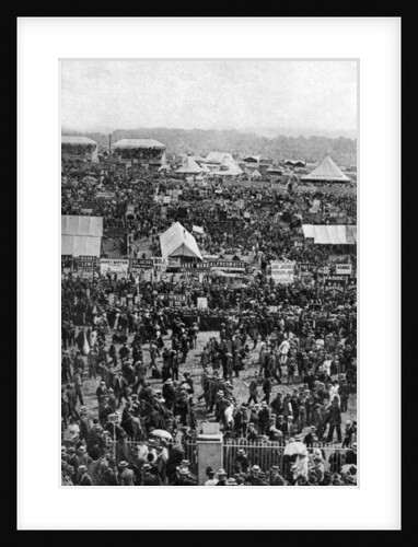 Crowds on Derby Day, Epsom Downs, Surrey by Horace Walter Nicholls