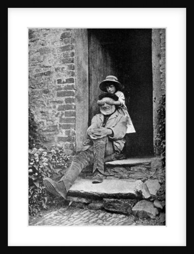A child with her grandfather, England by AW Cutler