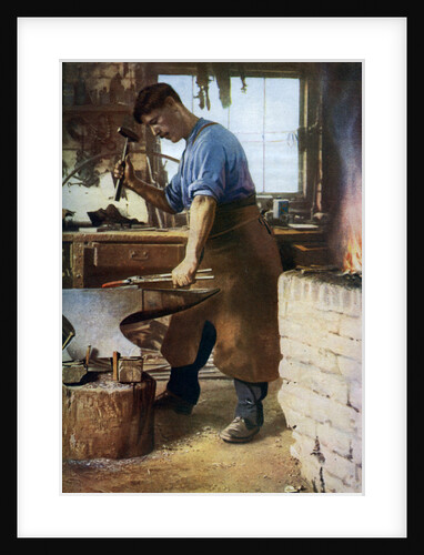 Blacksmith at work, England by Sidney H Nicholls