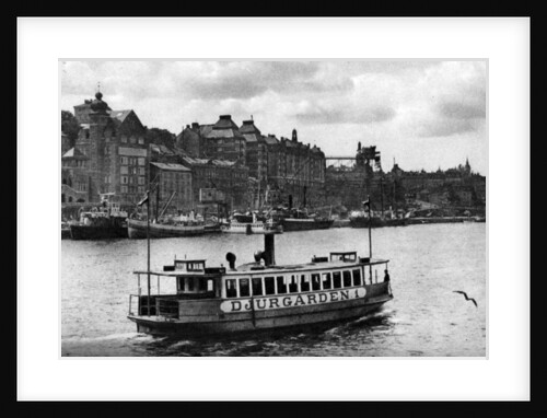 A ferry on the way to the island of Djurgarden, Stockholm, Sweden by Anonymous