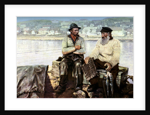 Fishermen, fishing town of Molle, on the headlands of Kullen in the Kattegat, Sweden by Anonymous