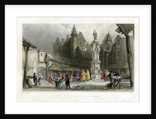 The Fish Market, Antwerp by J Rogers