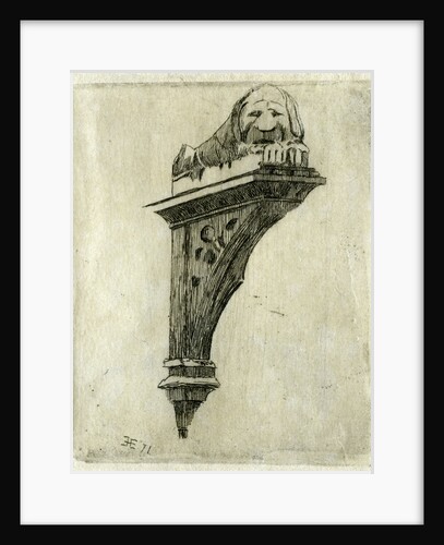 Sign of the Red Lion Inn, Glastonbury, Somerset by Edwin Edwards