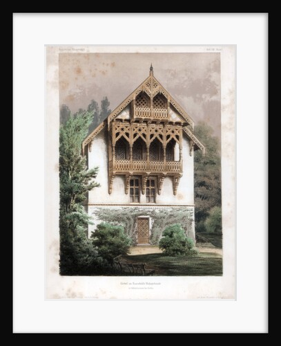 Gable on a residential building, Schonhausen, near Berlin, Germany by Anst von W Loeillot