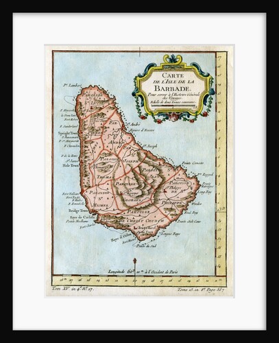 Map of Barbados by Anonymous