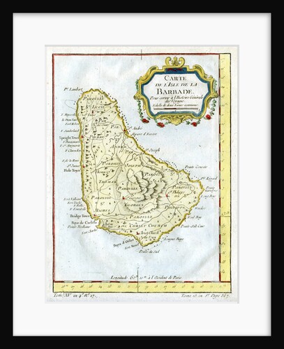 Map of Barbados by Anonymous