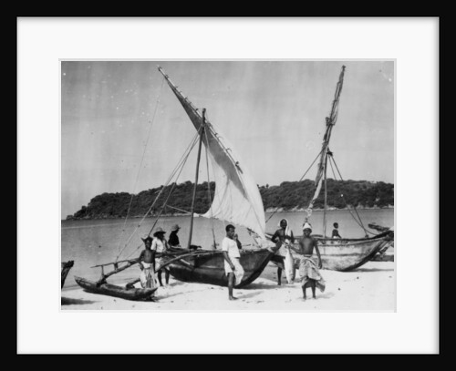 Fishing boats, Trincomalee, Ceylon by Anonymous