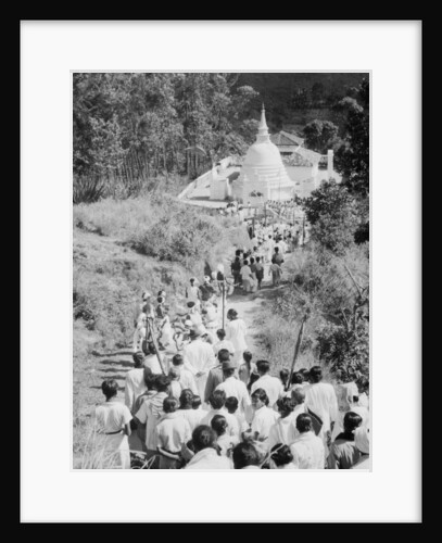 Procession to a Buddhist temple, Diyatalawa, Ceylon by Anonymous