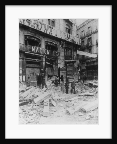 Rubble in the main street, Palma, Majorca, Spain, Spanish Civil War by Anonymous