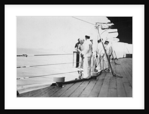 American actor and film director Douglas Fairbanks, Sr on board HMS Malaya, Venice by Anonymous