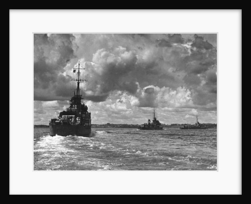 British warships entering Sydney harbour, Australia by Anonymous