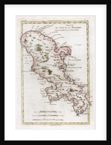 Map of the Caribbean island of Martinique by Anonymous