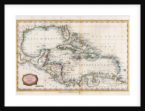Map of the West Indies by Barlow