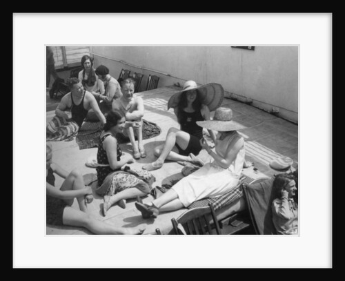 Passengers sunbathing on board a cruise ship by Anonymous