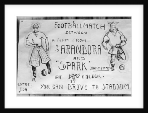 Football match poster, Hammerfest, northern Norway by Anonymous