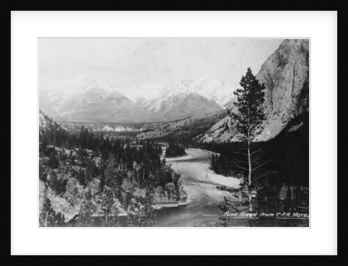 Bow River from the CPR Hotel, Banff, Alberta, Canada by Marjorie Bullock