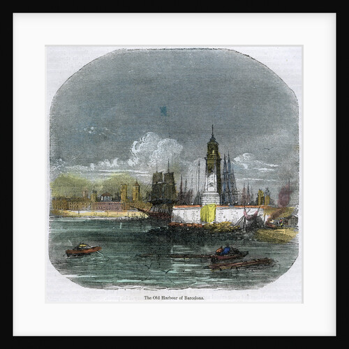 The Old Harbour of Barcelona by Anonymous