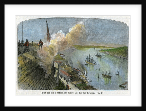 View over the St Lawrence River from the citadel of Quebec, Canada by Anonymous