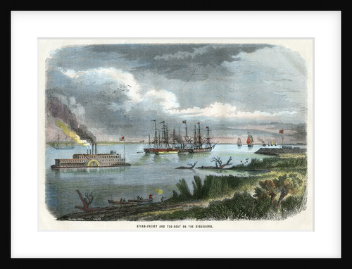 Steam-packet and tug-boat on the Mississippi by Anonymous