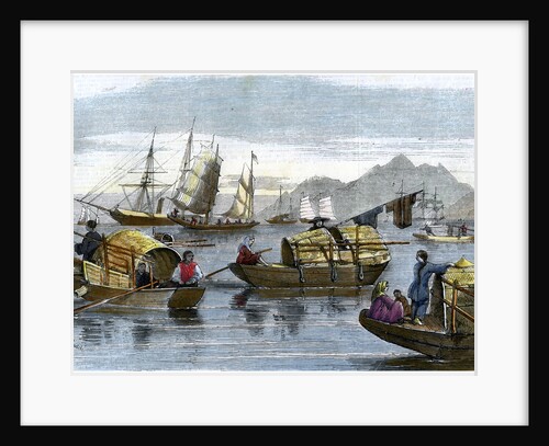 Chinese sampans in the harbour of Hong Kong by Anonymous
