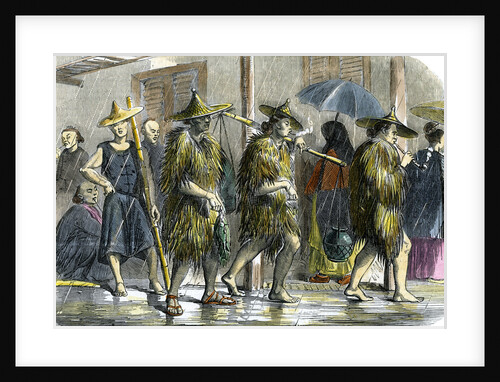 Coolies at Hong Kong, in wet weather by Anonymous