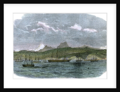 The Spanish blockading squadron at Valparaiso, Chile by Anonymous