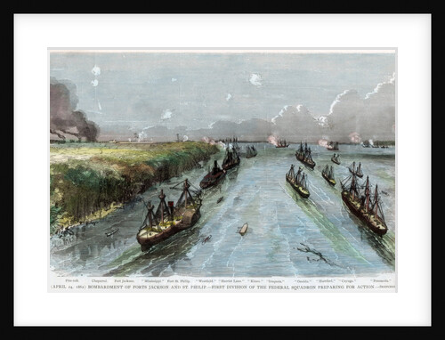 Bombardment of Forts Jackson and St Philip, Louisiana, American Civil War by Anonymous