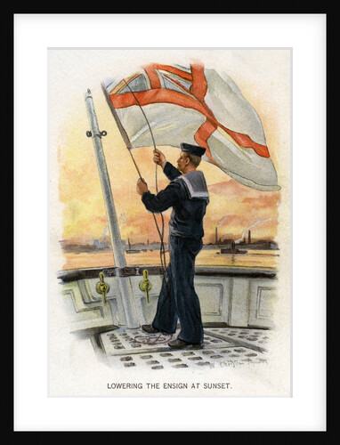 Lowering the Ensign at Sunset by William Christian Symons