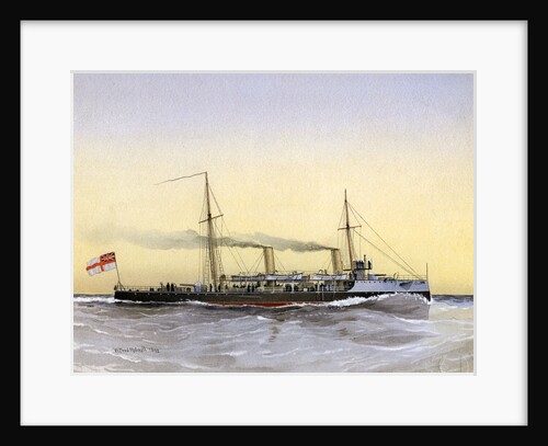 HMS Speedwell, Royal Navy torpedo gunboat by William Frederick Mitchell
