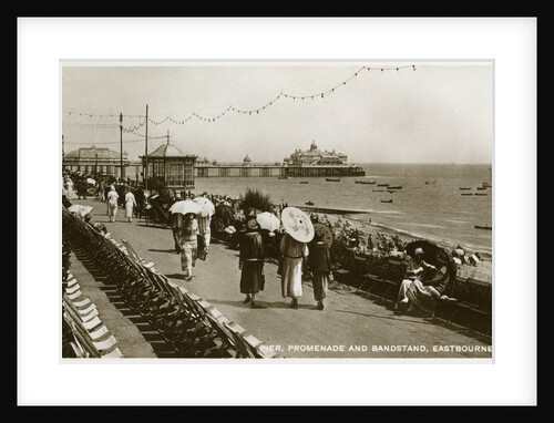 Pier, promenade and bandstand, Eastbourne, Sussex by Anonymous
