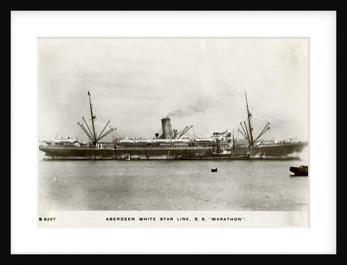 SS Marathon, Aberdeen White Star Line steamship by Kingsway