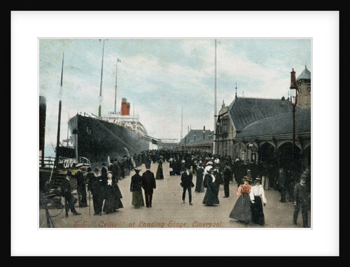 Steamship SS 'Celtic' at the quayside, Liverpool, Lancashire by Valentine & Sons