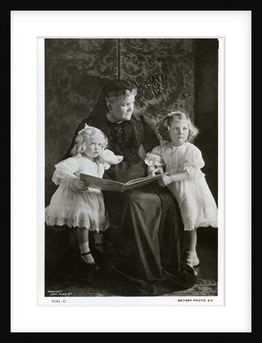 The Duchess of Albany and her two eldest granddaughters by Speaight