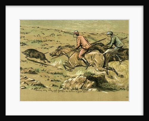 Straining Every Nerve and Muscle to Win for Him the Honour of First Spear by Anonymous