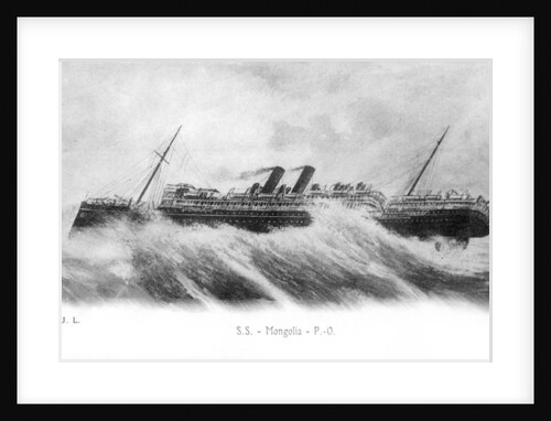 SS Mongolia in heavy seas by Anonymous